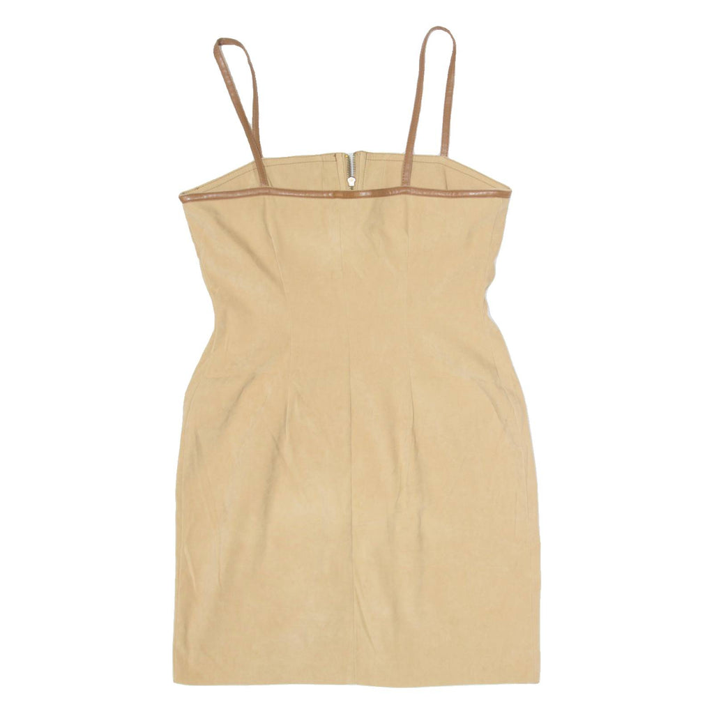 TODAY'S WOMAN Womens Bodycon Dress Beige Sleeveless Short UK 14