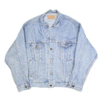 LEVI'S Mens Blue Denim Button Jacket M Cotton Blend Classic Casual Lightweight