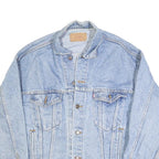 LEVI'S Mens Blue Denim Button Jacket M Cotton Blend Classic Casual Lightweight
