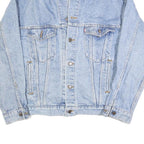 LEVI'S Mens Blue Denim Button Jacket M Cotton Blend Classic Casual Lightweight