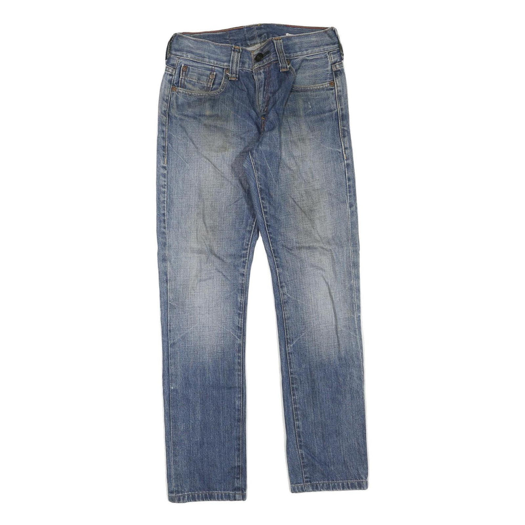 LEVI'S Womens Regular Blue Denim Medium W30 L30 Zip Jeans Straight Fit Classic