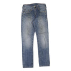 LEVI'S Womens Regular Blue Denim Medium W30 L30 Zip Jeans Straight Fit Classic