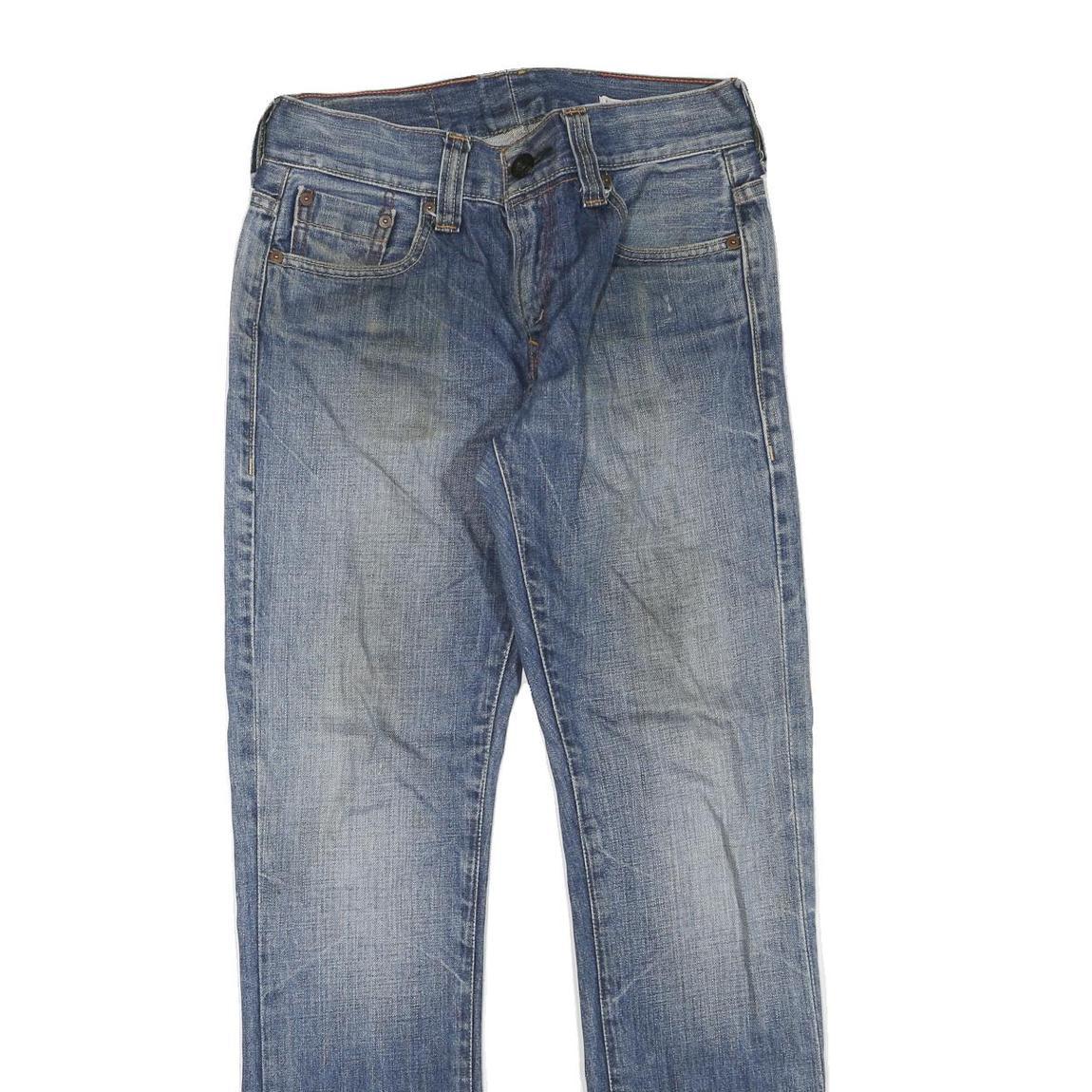 LEVI'S Womens Regular Blue Denim Medium W30 L30 Zip Jeans Straight Fit Classic