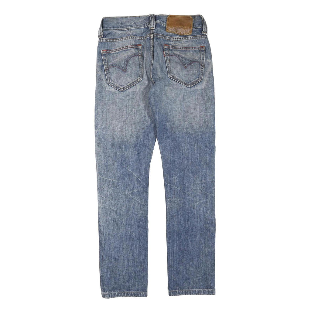 LEVI'S Womens Regular Blue Denim Medium W30 L30 Zip Jeans Straight Fit Classic