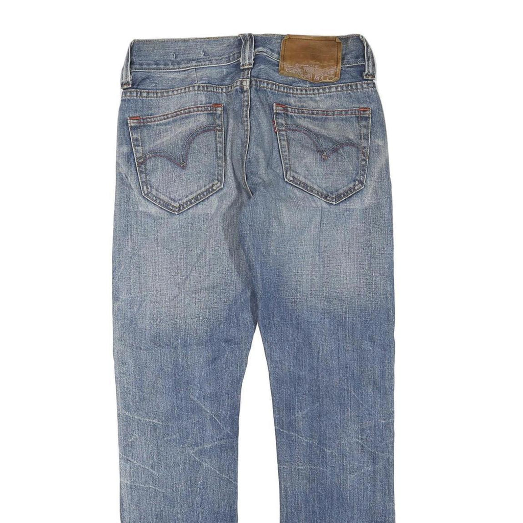 LEVI'S Womens Regular Blue Denim Medium W30 L30 Zip Jeans Straight Fit Classic