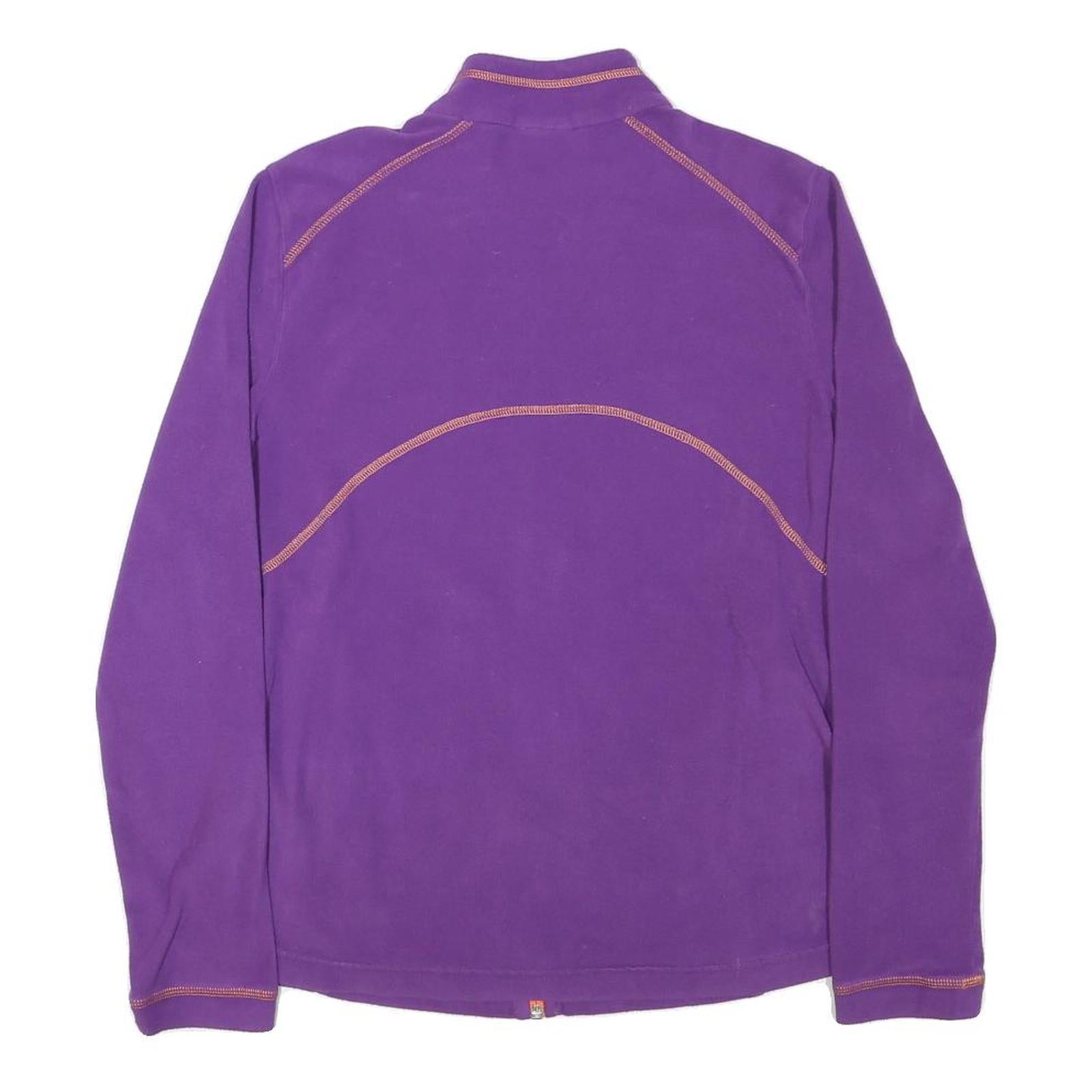JACK WOLFSKIN Womens Purple & Orange Zip Jacket L Polyester Blend Fleece Outdoor