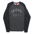 NIKE Mens Black & Grey Chicago Bulls Crew Neck S Cotton Blend Sweatshirt