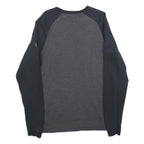 NIKE Mens Black & Grey Chicago Bulls Crew Neck S Cotton Blend Sweatshirt