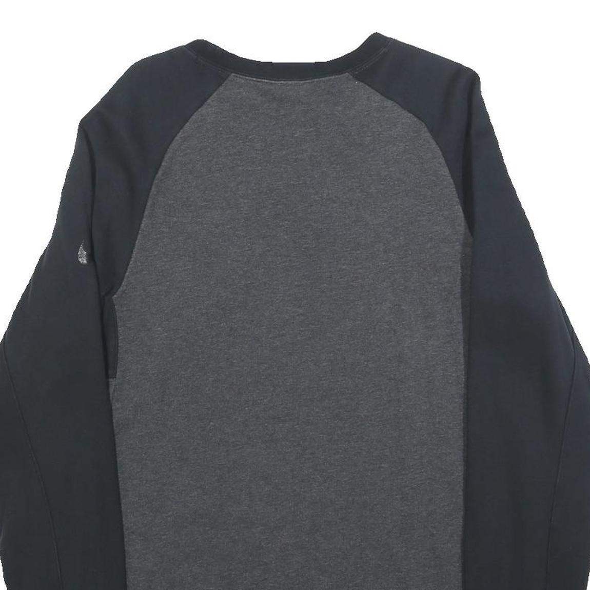 NIKE Mens Black & Grey Chicago Bulls Crew Neck S Cotton Blend Sweatshirt