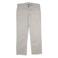 LEVI'S Mens Classic Cotton Blend Beige Trousers W36 L30 Zip Regular Fit Straight