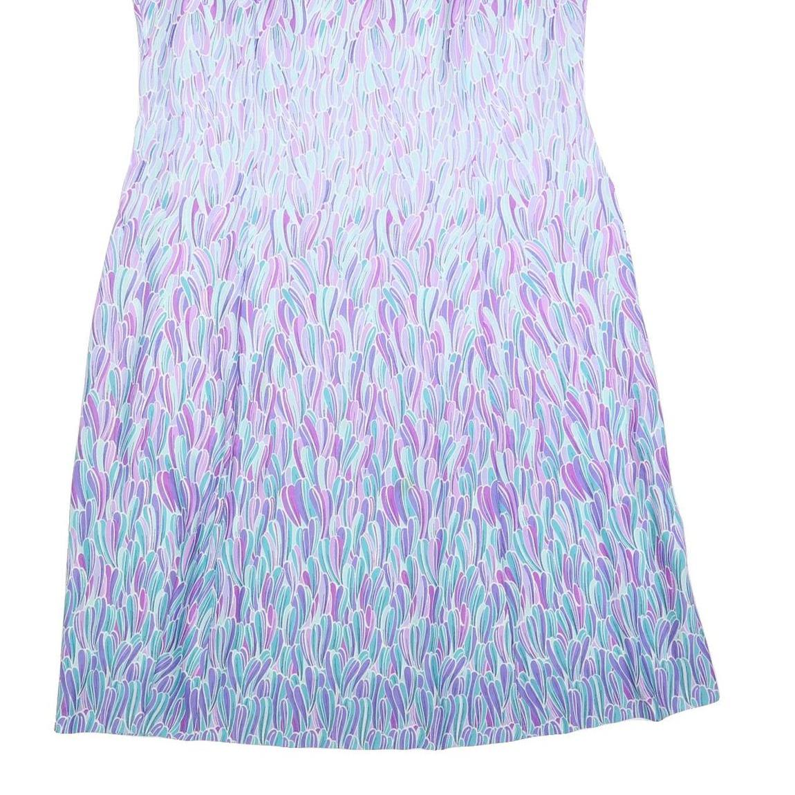 Womens Purple Sleeveless Day Dress Polyester Blend XL Abstract Pattern Casual