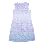 Womens Purple Sleeveless Day Dress Polyester Blend XL Abstract Pattern Casual
