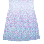 Womens Purple Sleeveless Day Dress Polyester Blend XL Abstract Pattern Casual