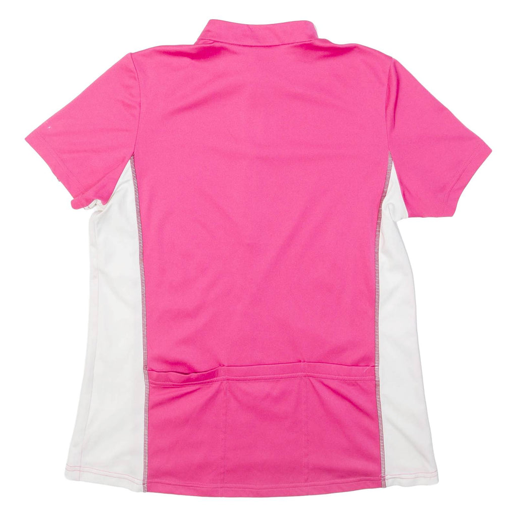RACER Floral Cycling Womens Jersey Pink 1/4 Zip S