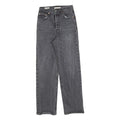 LEVI'S Womens Regular Fit Black Denim Jeans W24 L29 Classic Cotton Button