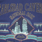 PRAIRIE MOUNTAIN Mens Blue Carlsbad Caverns National Park Graphic T-Shirt L