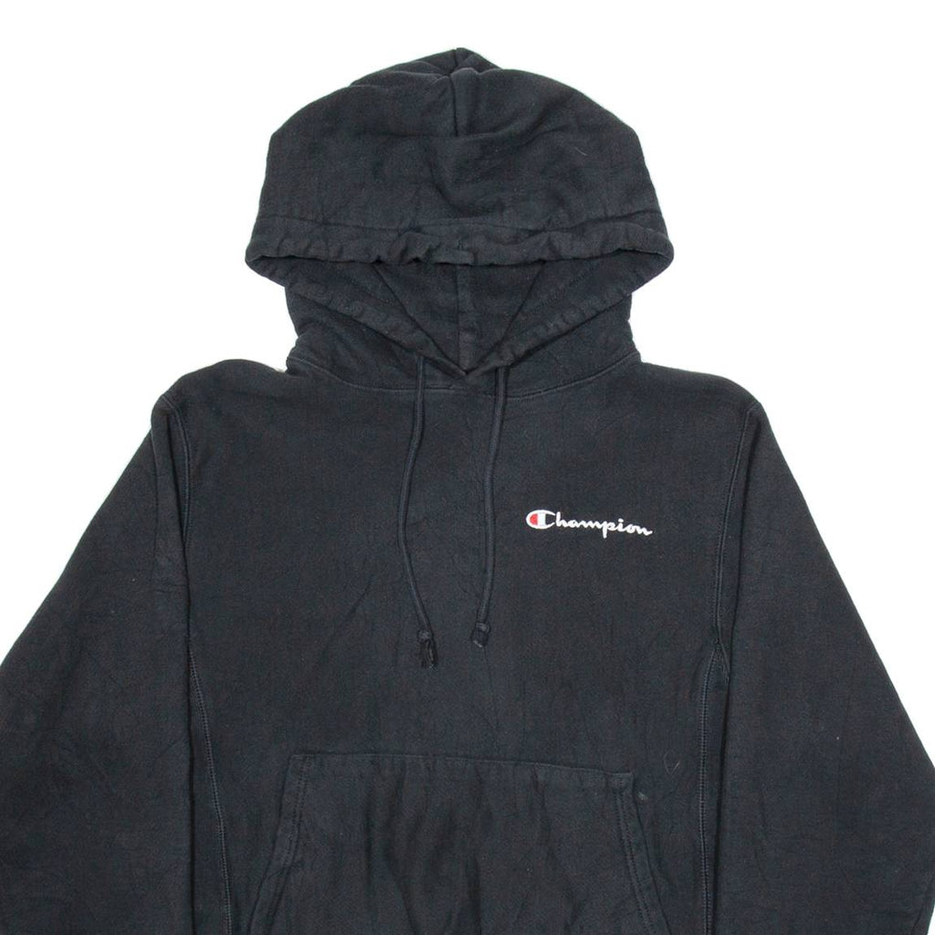 CHAMPION Mens Black Hoodie S