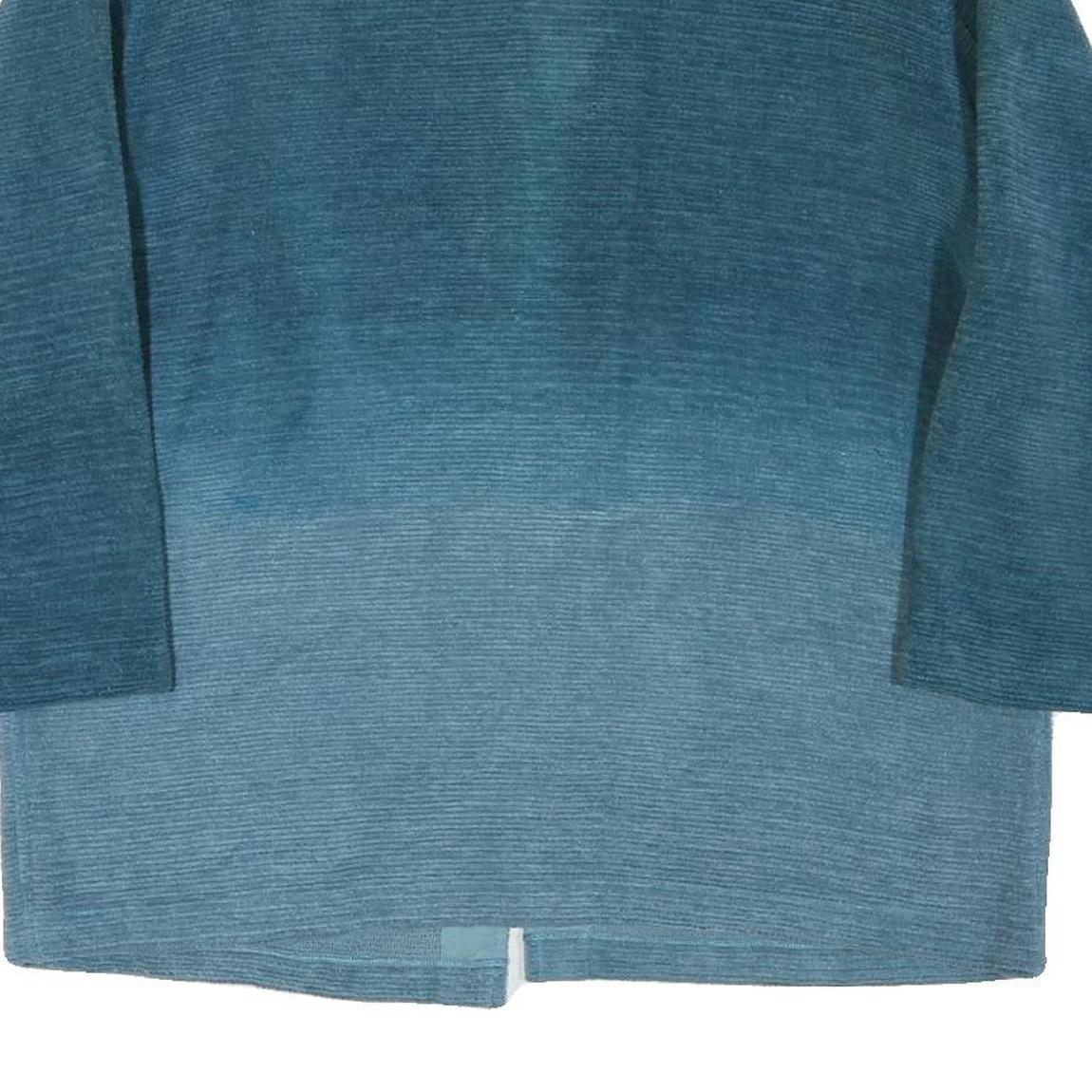 TUMI Womens Blue Jacket L Cotton Blend Button Plain Casual Comfortable