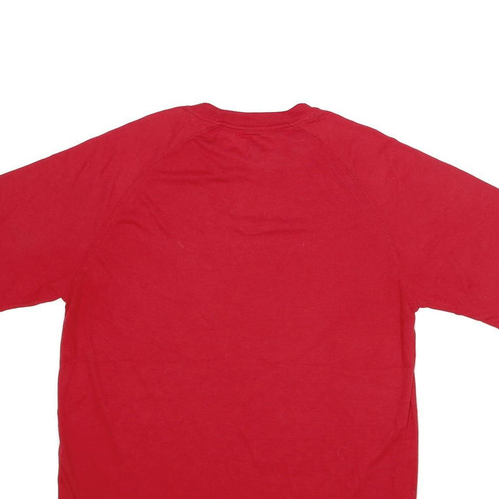 REEBOK Mens Red Graphic T-Shirt L Short Sleeve Crew Neck Sports Casual