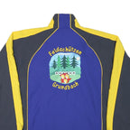 R-TEX Mens Blue & Yellow Zip Jacket XL Polyester Blend Sports Embroidered