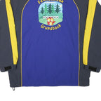 R-TEX Mens Blue & Yellow Zip Jacket XL Polyester Blend Sports Embroidered