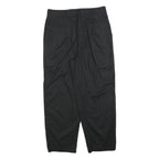 ALJA FASHION Womens Cotton Black Relaxed Straight Trousers W30 L26 Casual