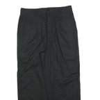 ALJA FASHION Womens Cotton Black Relaxed Straight Trousers W30 L26 Casual