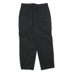 ALJA FASHION Womens Cotton Black Relaxed Straight Trousers W30 L26 Casual