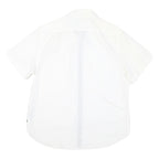 NAUTICA Mens White Casual Shirt XL Cotton Blend Classic Fit Short Sleeve