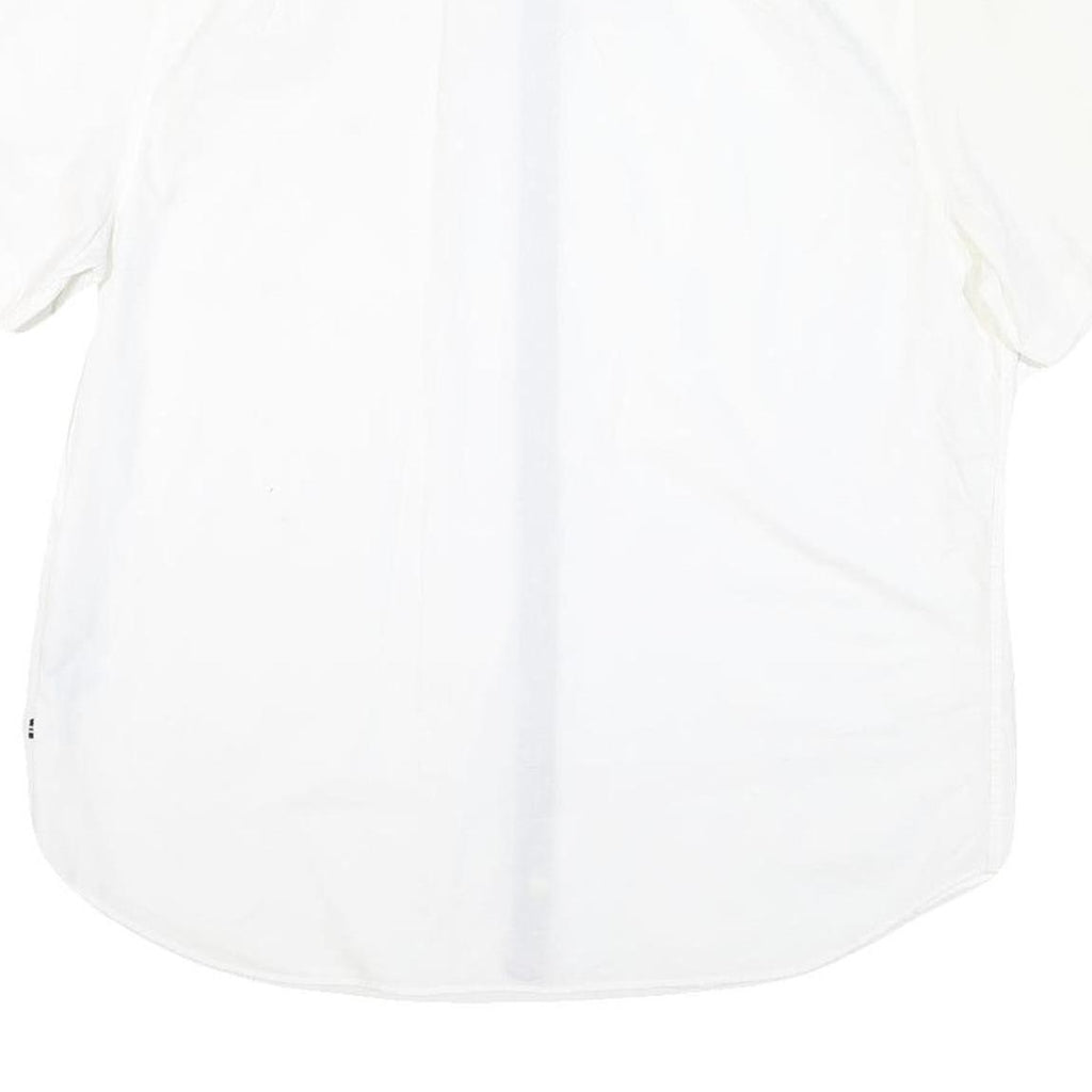 NAUTICA Mens White Casual Shirt XL Cotton Blend Classic Fit Short Sleeve