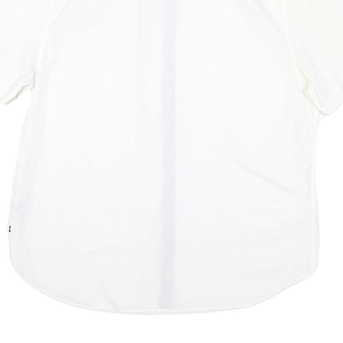 NAUTICA Mens White Casual Shirt XL Cotton Blend Classic Fit Short Sleeve