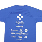 Mens Blue Polyester Blend Graphic T-Shirt M Short Sleeve Crew Neck Sport Event