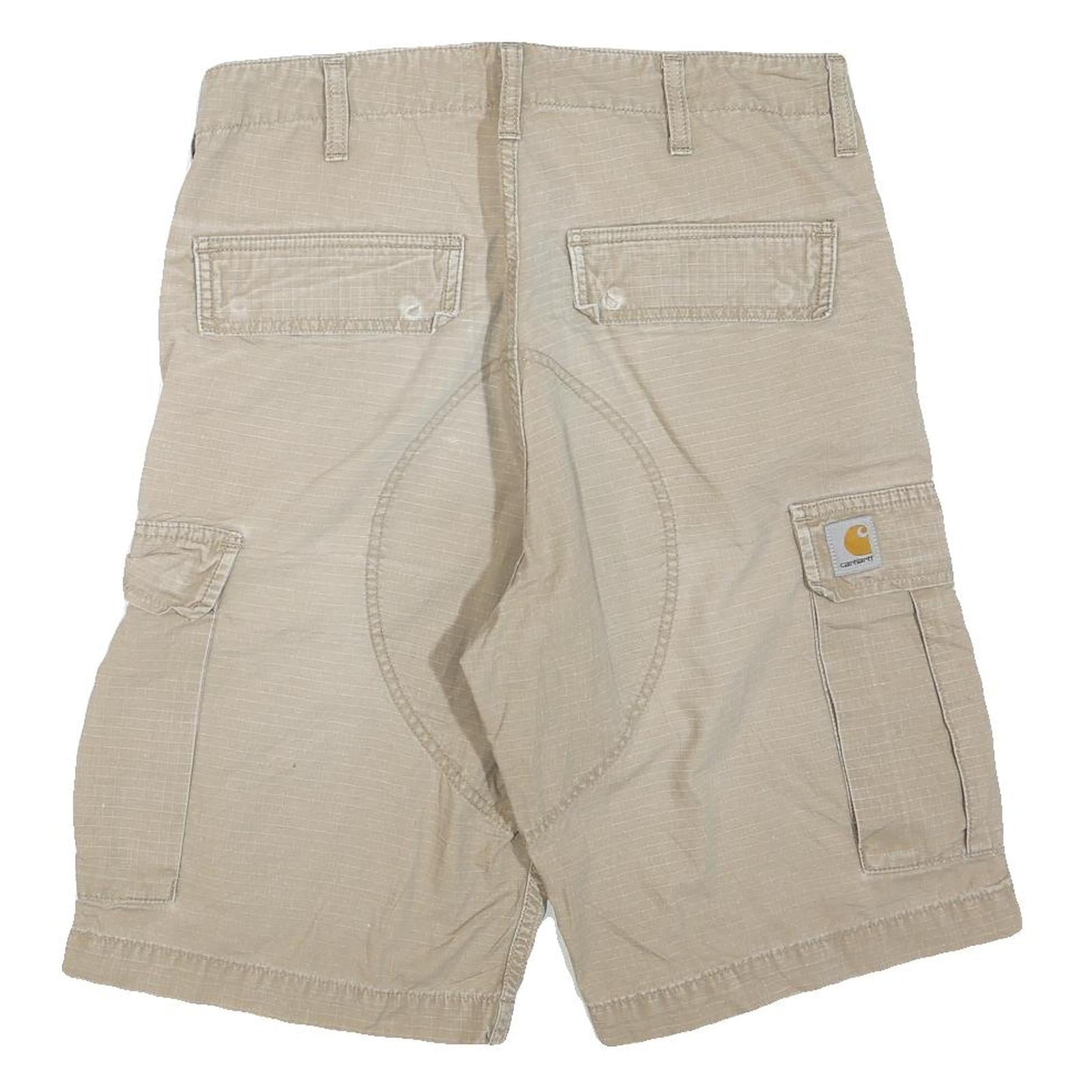 CARHARTT Mens Shorts Beige Casual Cargo Plain M W32 Durable Workwear