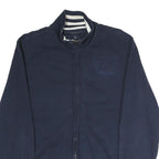 TOMMY HILFIGER Mens Navy Sweatshirt Full Zip S Striped Collar Cuffs