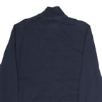 TOMMY HILFIGER Mens Navy Sweatshirt Full Zip S Striped Collar Cuffs