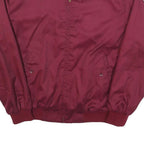 WARRIOR Mens Maroon Cotton Blend Harrington Jacket M Plain Zip Casual Retro