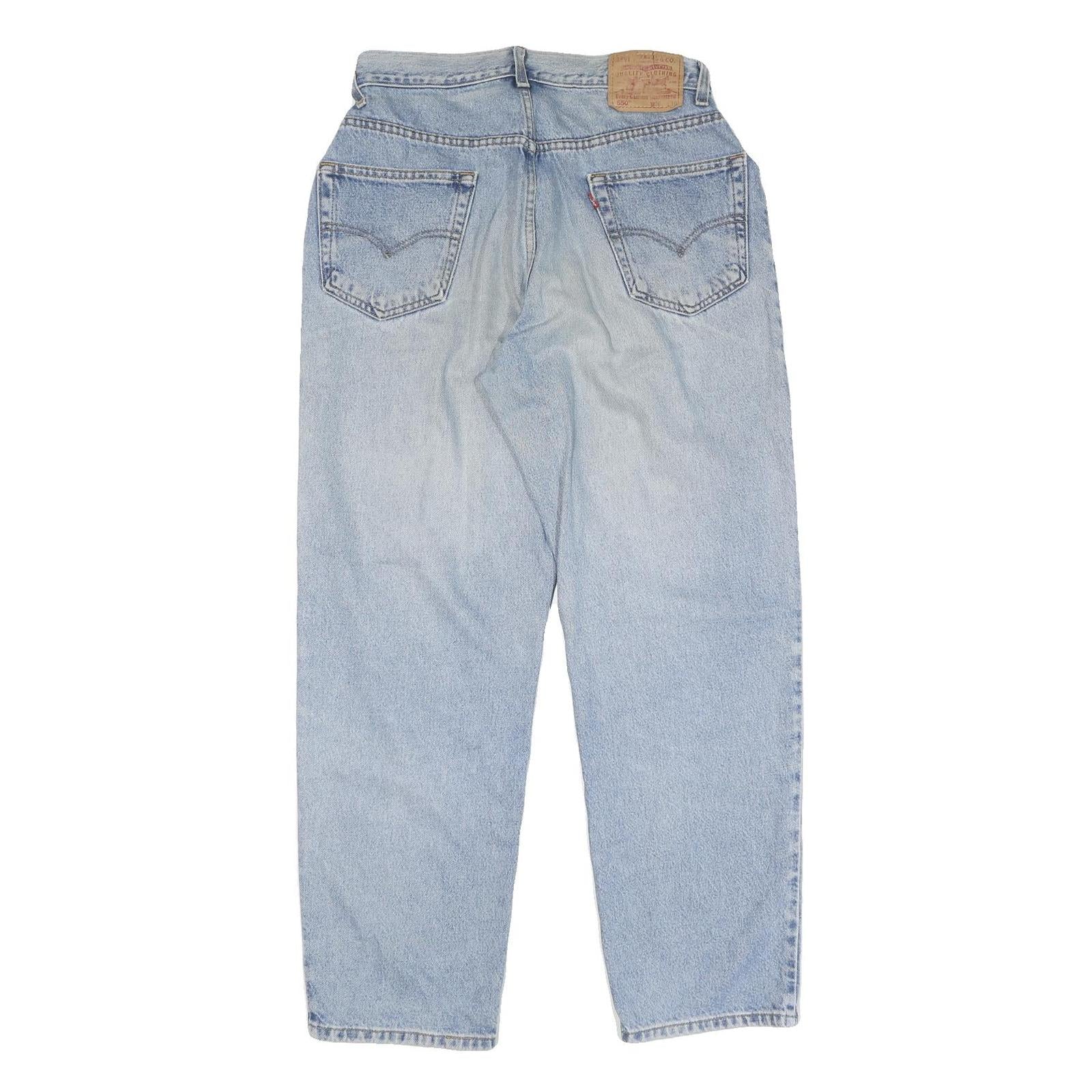 LEVI'S 550 Tapered Womens Jeans Blue Cotton Denim Light W30 L30 Regular Fit Zip