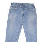 CARHARTT Mens Regular Fit Light Blue Cotton Blend Denim Jeans W38 L30 Zip