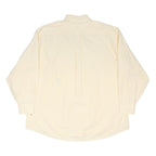 TOMMY HILFIGER Mens Beige & Cream Stripe Shirt XL Button Down Cotton Blend