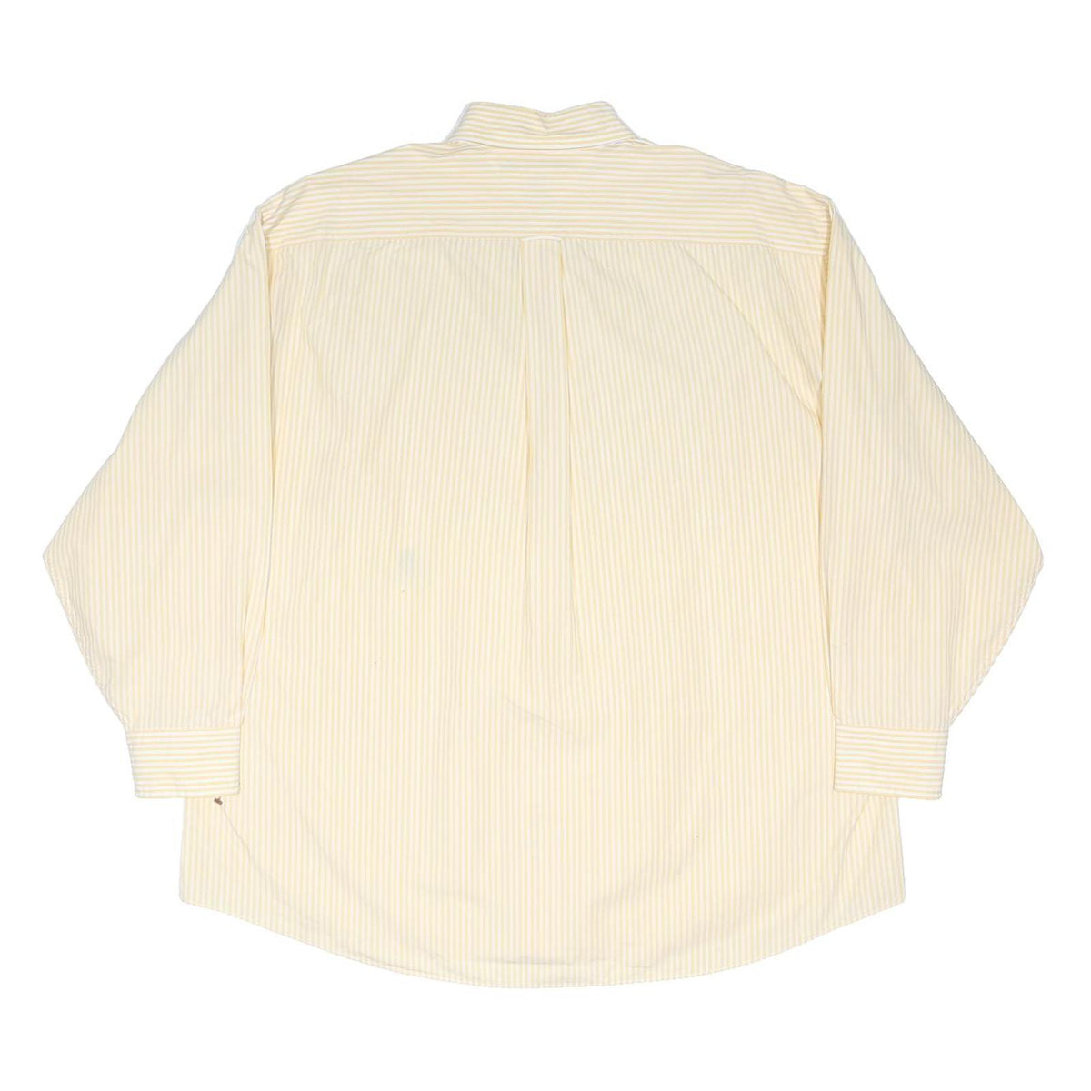 TOMMY HILFIGER Mens Beige & Cream Stripe Shirt XL Button Down Cotton Blend