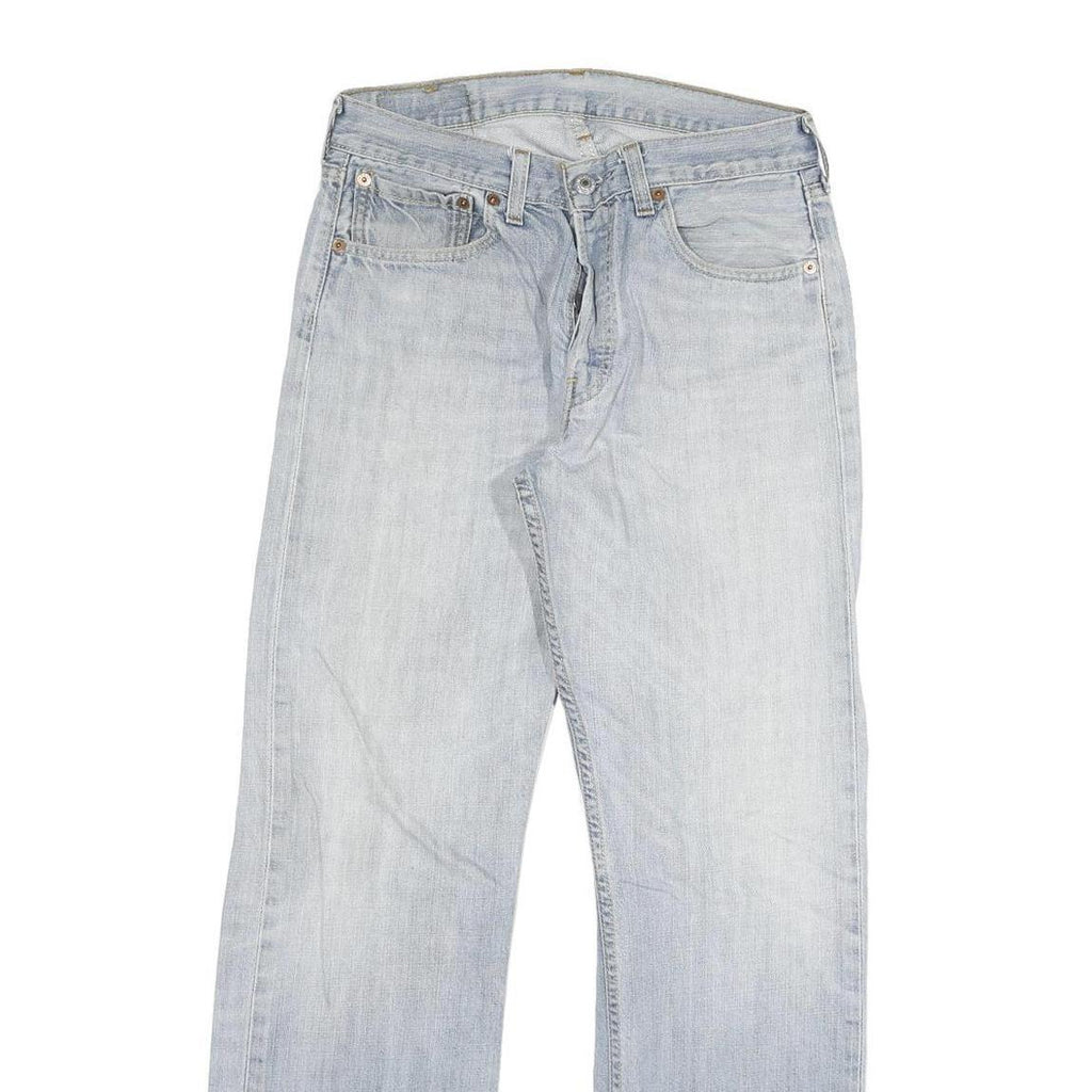 LEVI'S 501 Mens Jeans Blue Regular Straight Denim Light W28 L29 Classic Button