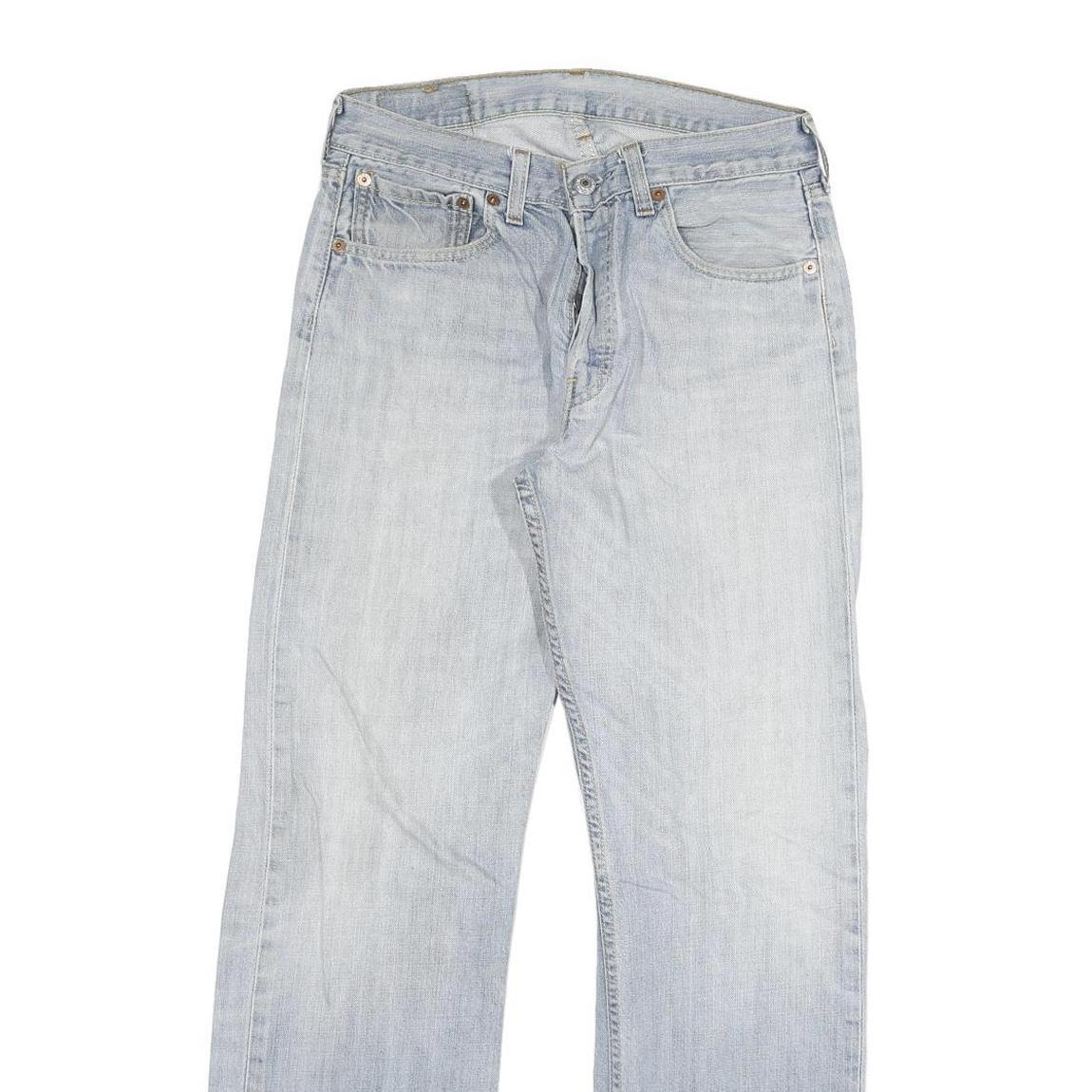 LEVI'S 501 Mens Jeans Blue Regular Straight Denim Light W28 L29 Classic Button