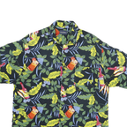 PURITAN Mens Black & Yellow Hot Sauce Print Casual Shirt L Tropical Pattern