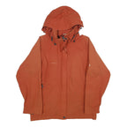 MAMMUT Womens Rust Orange Jacket M Polyamide Zip Outdoor Lightweight Hooded