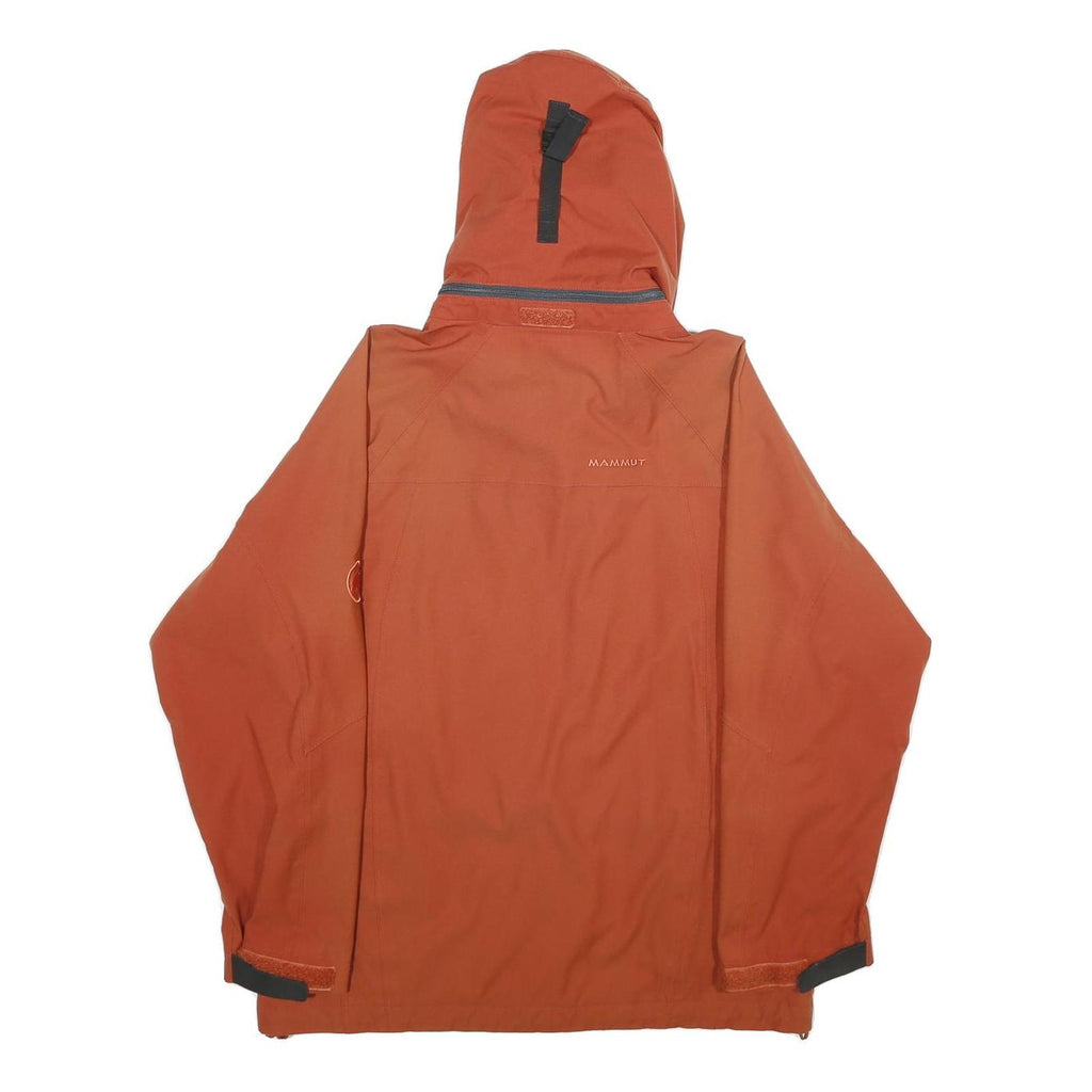 MAMMUT Womens Rust Orange Jacket M Polyamide Zip Outdoor Lightweight Hooded