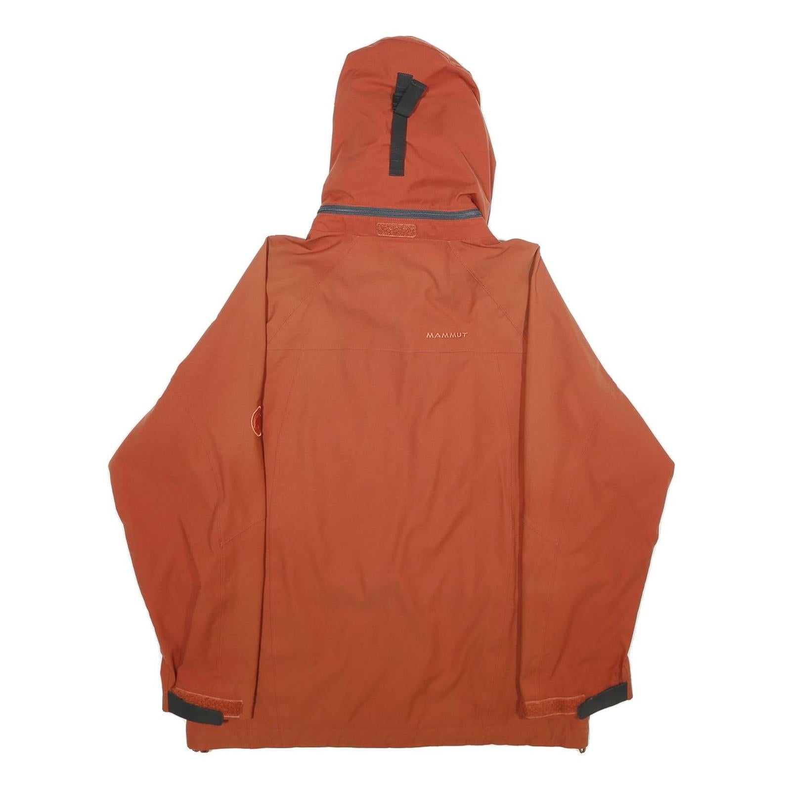 MAMMUT Womens Rust Orange Jacket M Polyamide Zip Outdoor Lightweight Hooded