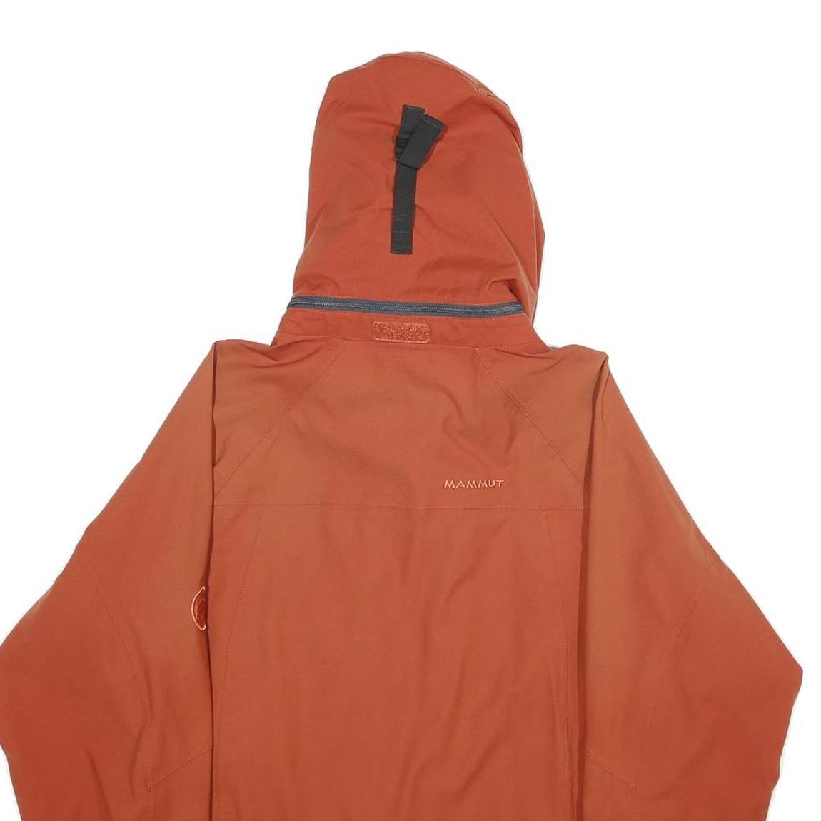 MAMMUT Womens Rust Orange Jacket M Polyamide Zip Outdoor Lightweight Hooded
