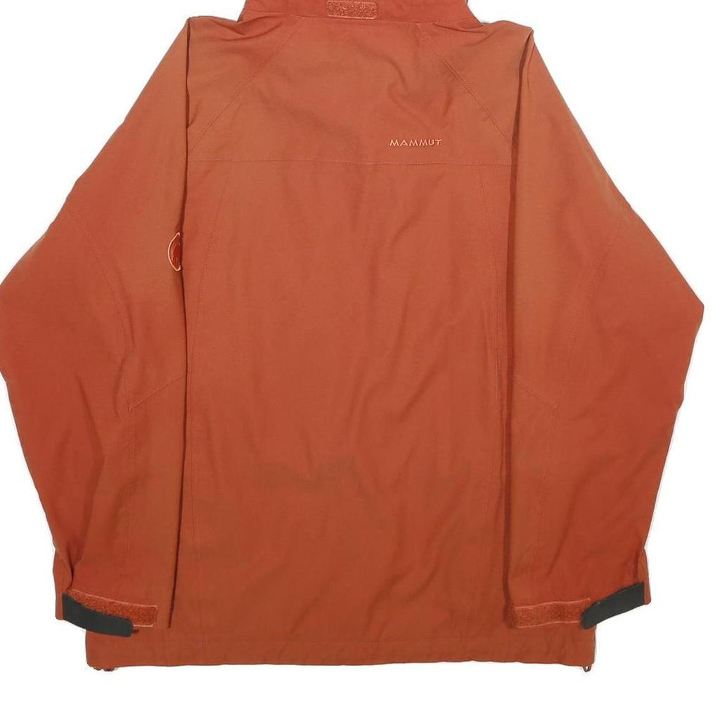 MAMMUT Womens Rust Orange Jacket M Polyamide Zip Outdoor Lightweight Hooded