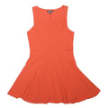 TOPSHOP Womens Orange Sleeveless Fit & Flare Cotton Blend Dress UK 12