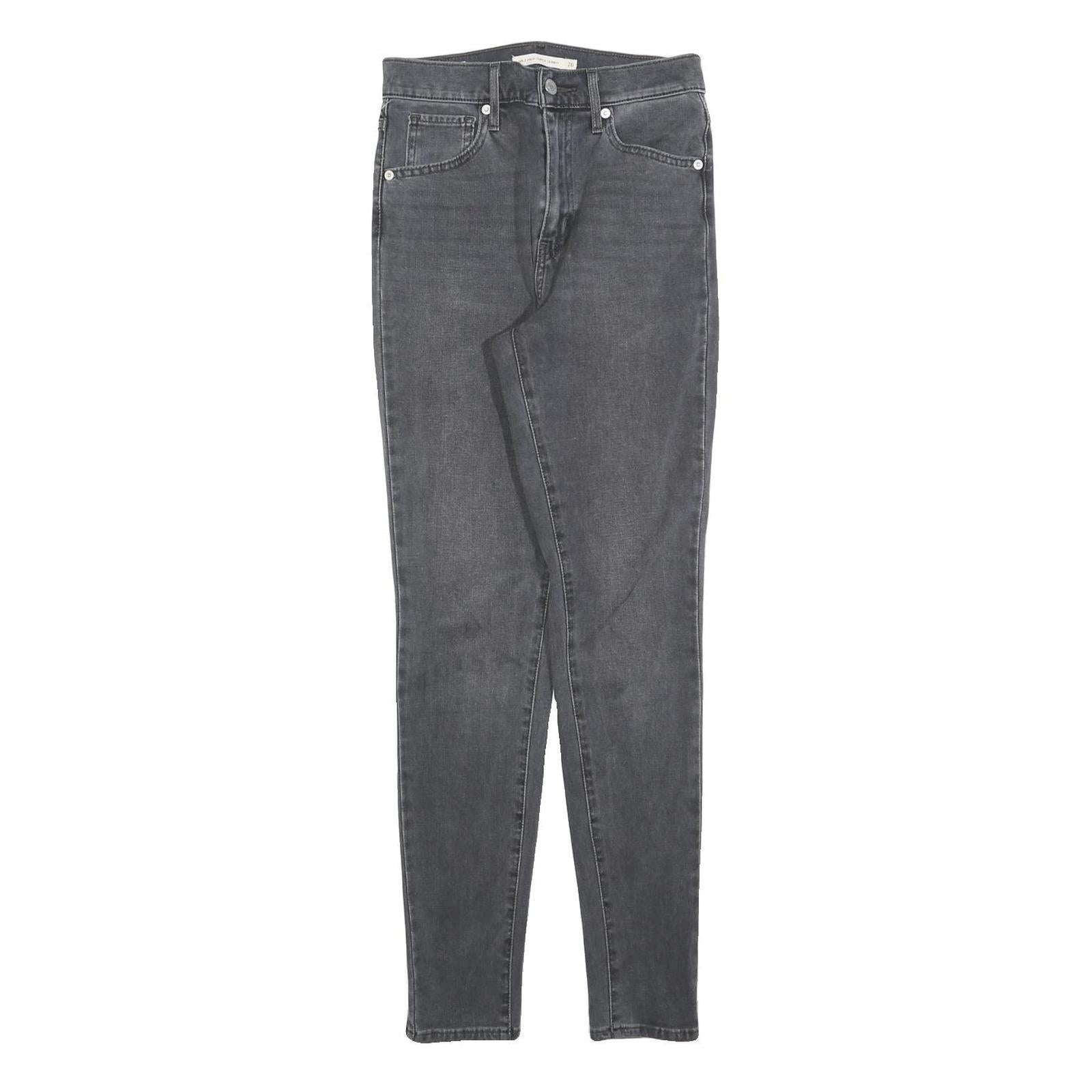 LEVI'S Womens Jeans Black Slim Skinny Denim Medium W26 L30 Stretch